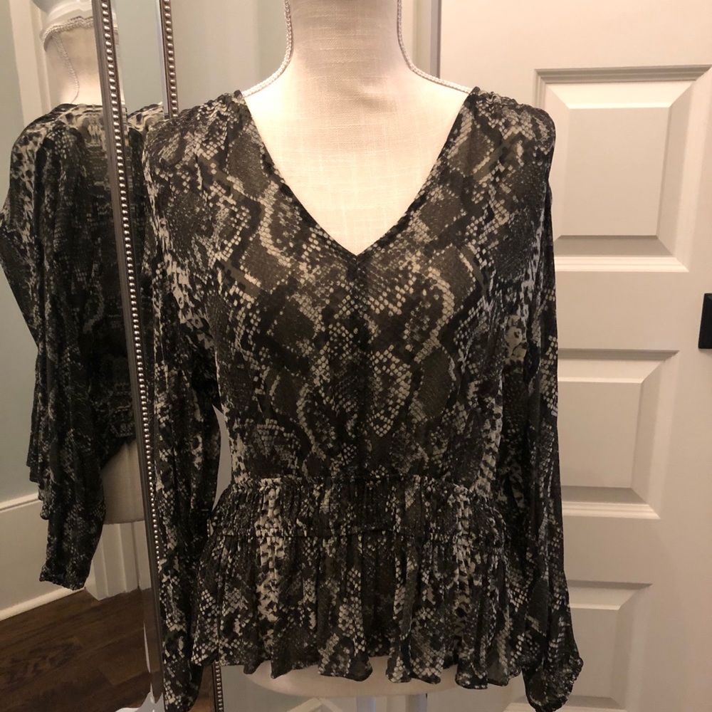 Snake print dressy top